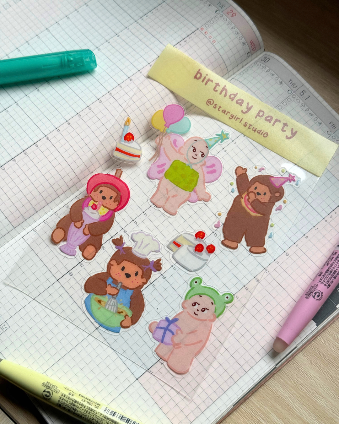 Birthday Party Sticker Sheet