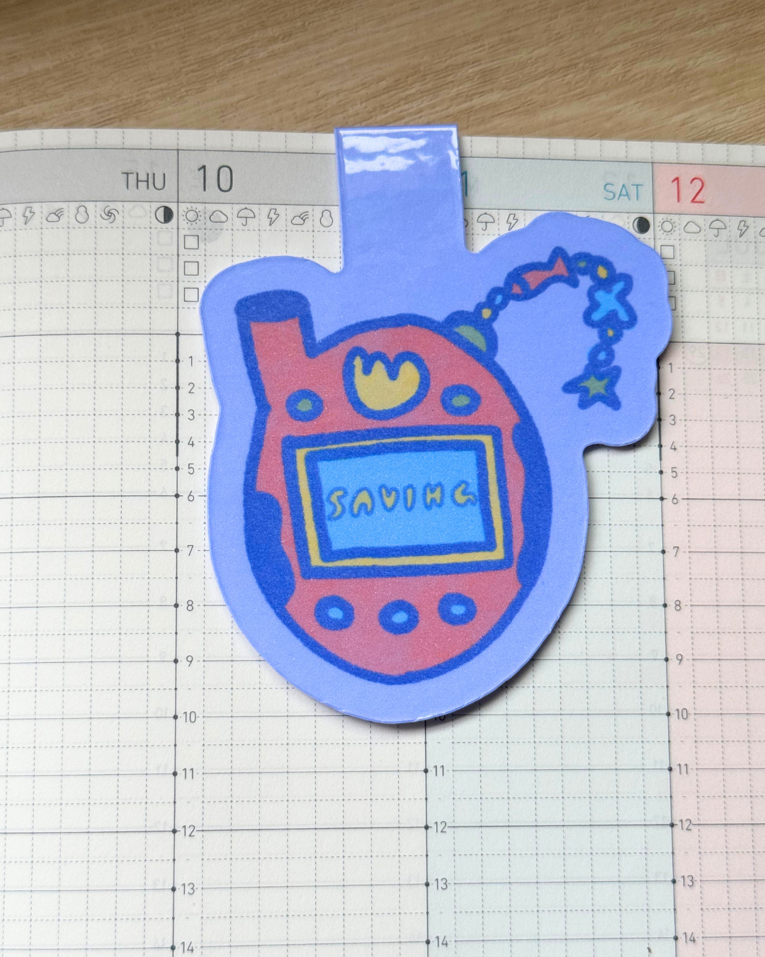 Blue Tamagotchi Magnetic Bookmark