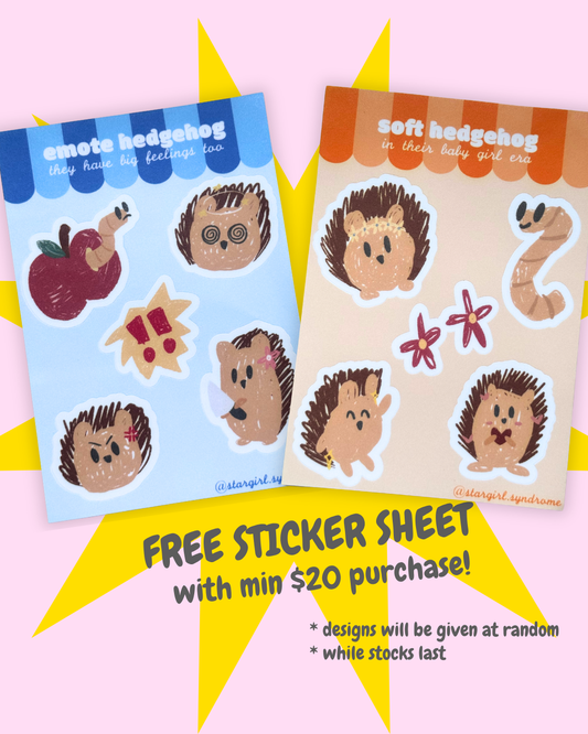 Hedgehog Sticker Sheet